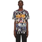 Dsquared2 Multicolor and Green Tie-Die Logo T-Shirt