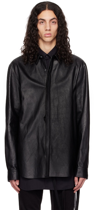 Photo: Ann Demeulemeester Black Joeri Leather Jacket