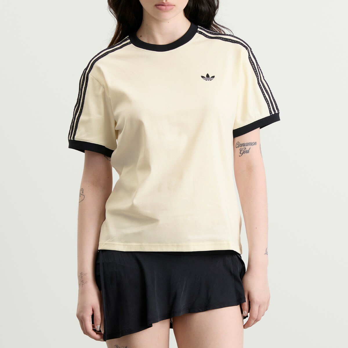 Adidas Women's 3 Stripes T-Shirt in Cream White