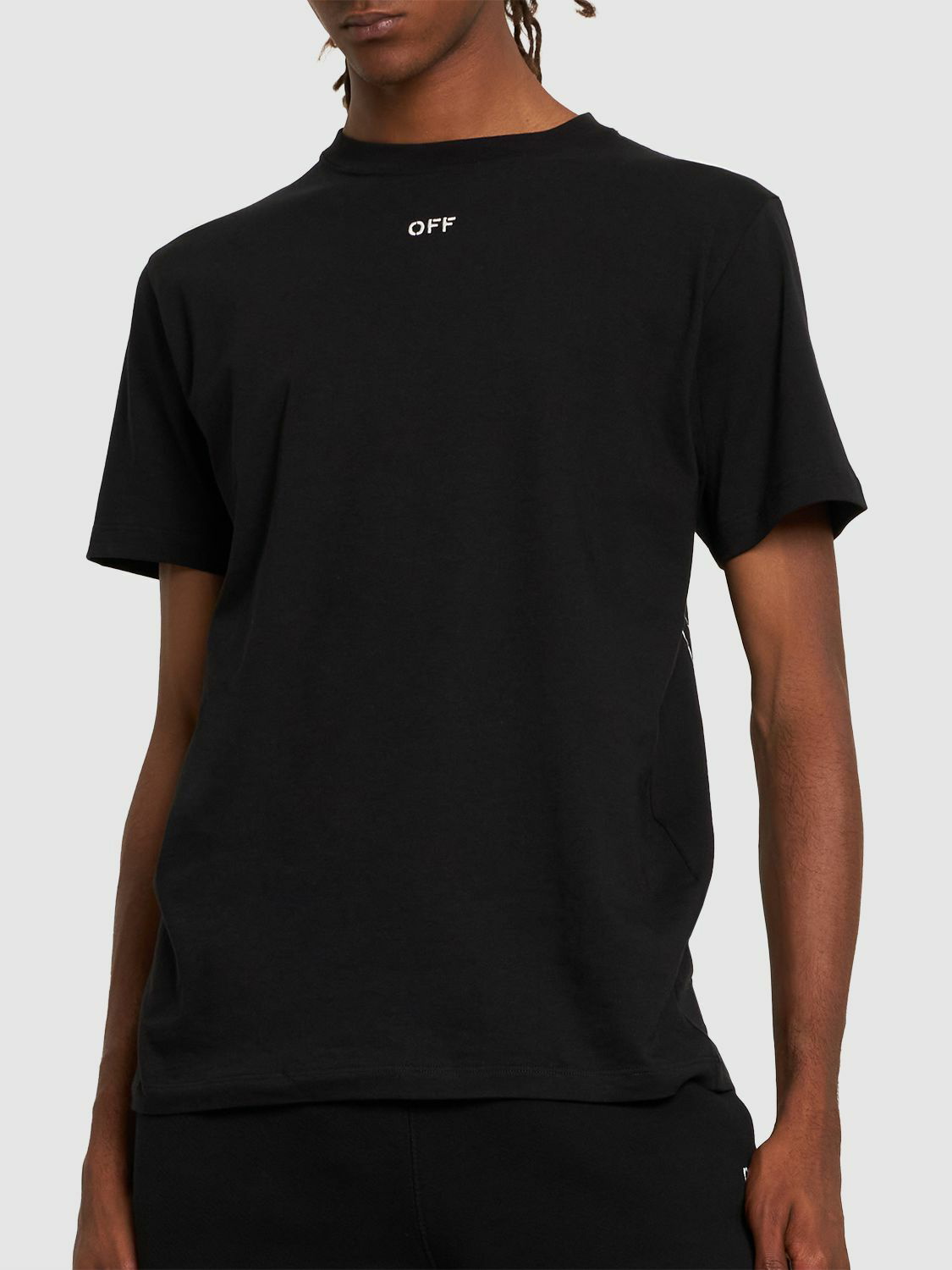 OFF-WHITE Diagonal Tab Slim T-Shirt Black