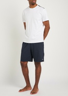 Emporio Armani Logo Cotton-blend Shorts Navy