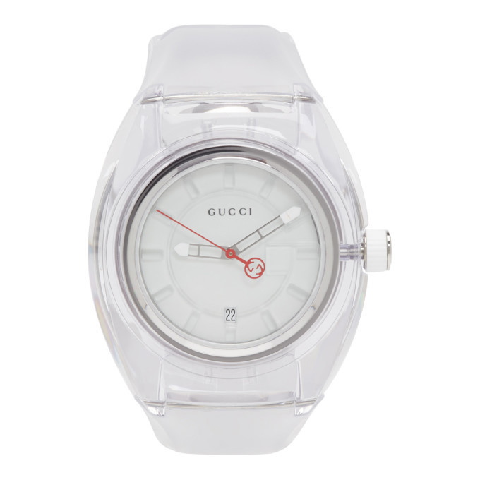 Photo: Gucci White Transparent G-Sync Watch