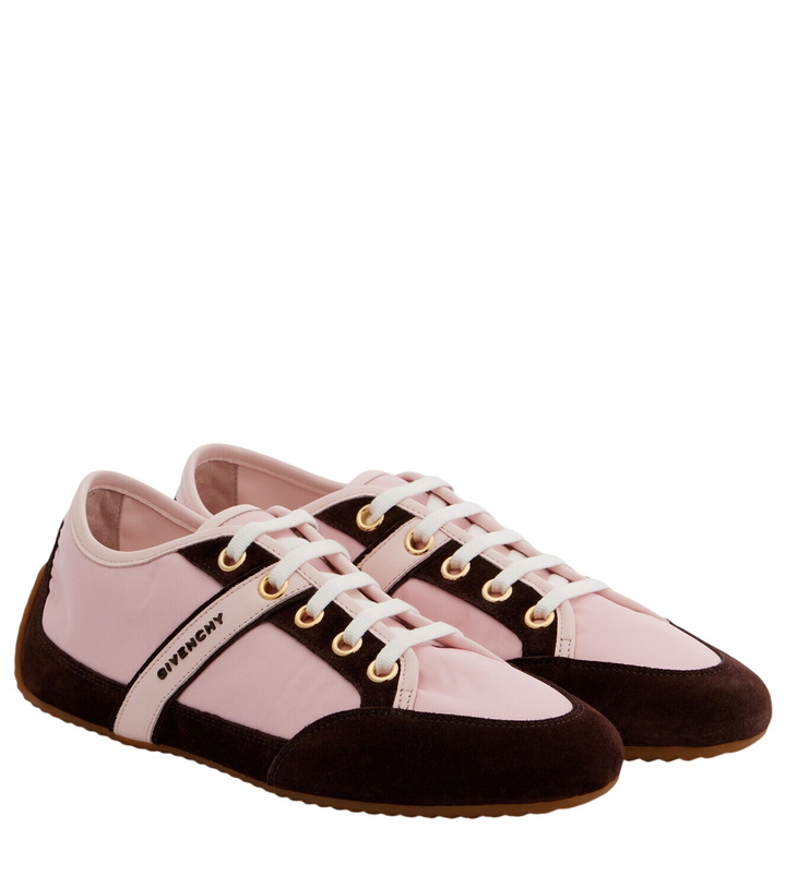 Photo: Givenchy Slim suede-trimmed sneakers