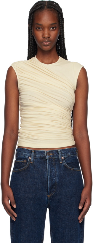 Photo: AGOLDE Off-White Ester Tank Top