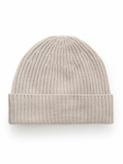 Brunello Cucinelli - Ribbed Cashmere Beanie - Neutrals