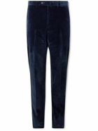 Caruso - Straight-Leg Cotton-Blend Corduroy Trousers - Blue