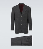 Brunello Cucinelli Checked silk, wool, and cashmere suit
