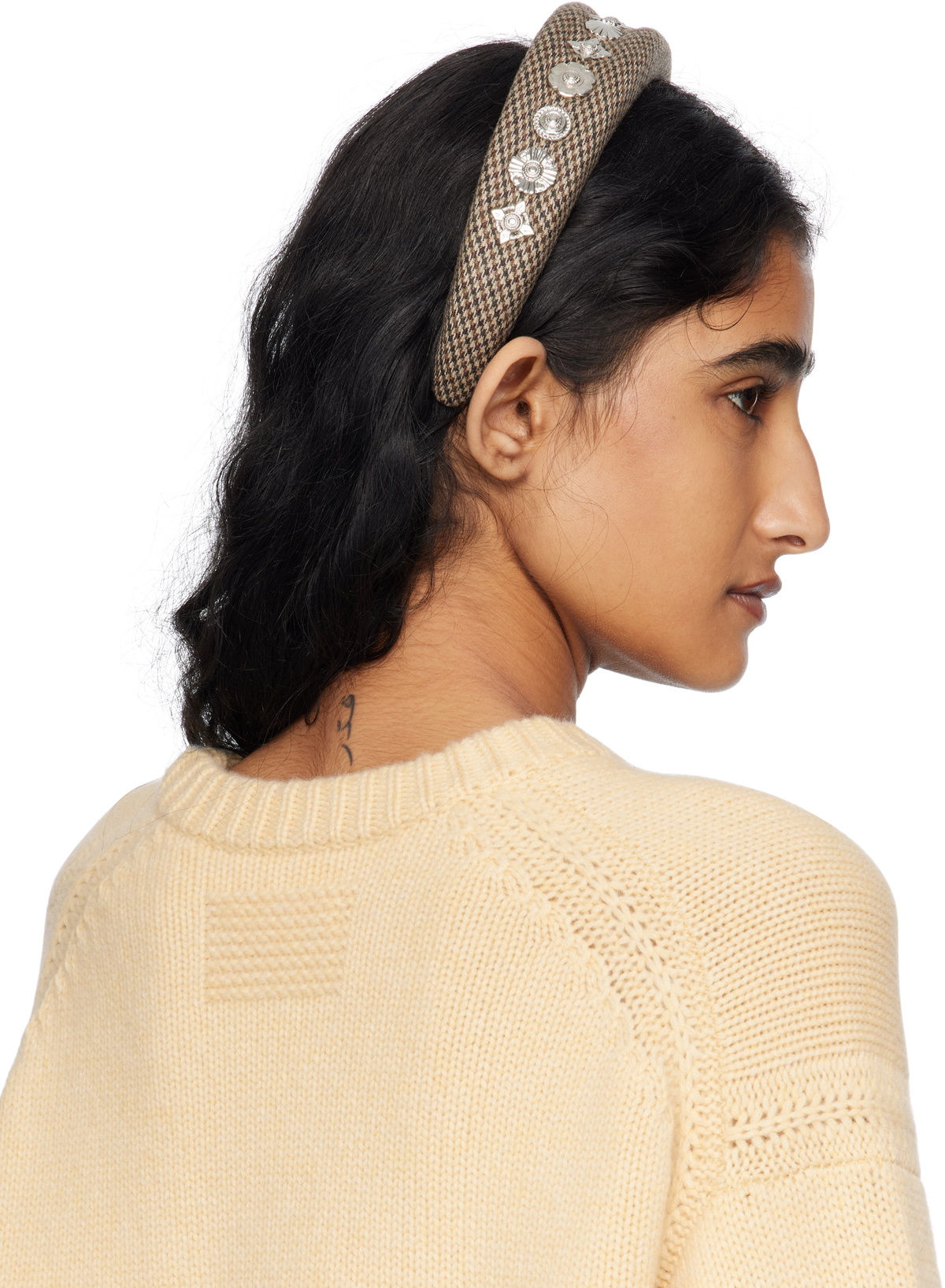 Toga Pulla Beige Metal Headband