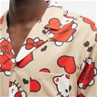 Soulland x Hello Kitty Orson Heart Vacation Shirt in Beige Aop