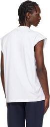 VETEMENTS White Cross Logo Sleeveless Top