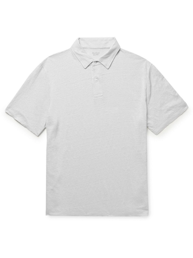 Photo: Hartford - Slub Linen Polo Shirt - White