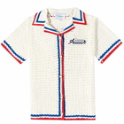 Casablanca Men's Aiiiiir Crochet Knit Shirt in White