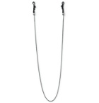 Miansai - Nexus Gunmetal-Tone and Leather Glasses Cord - Silver