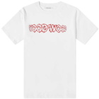 Wood Wood Men's Bobby shatter logo T-Shirt in White