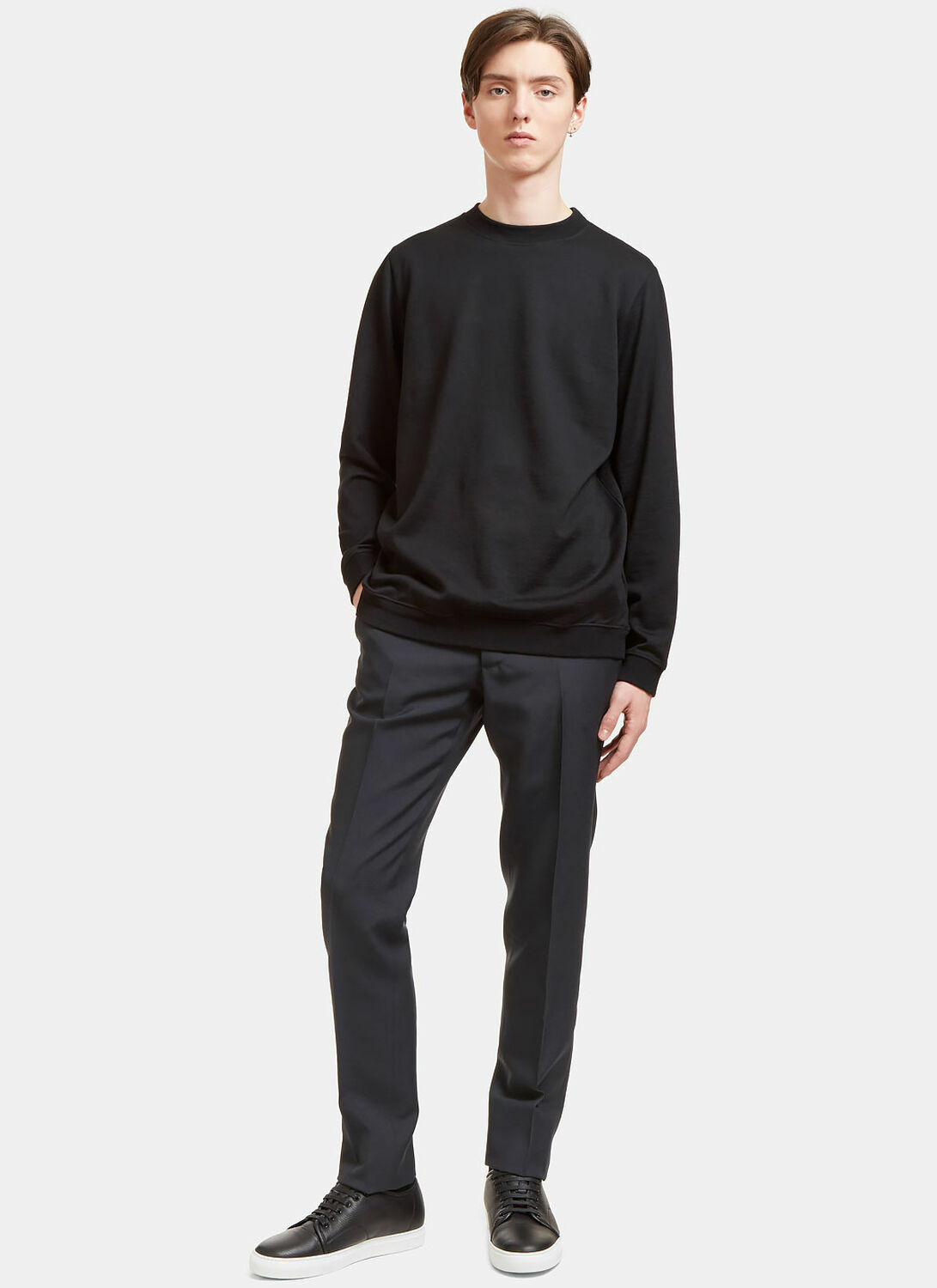 Aiezen Wool-Blend Crewneck Sweater