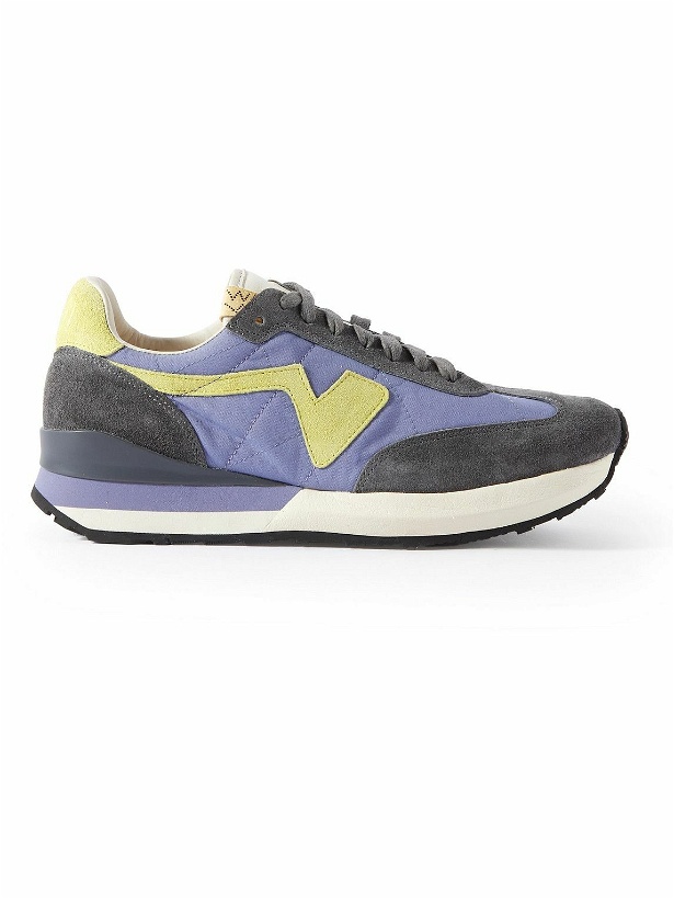 Photo: Visvim - FKT Runner Suede and Leather-Trimmed Nylon-Blend Sneakers - Purple