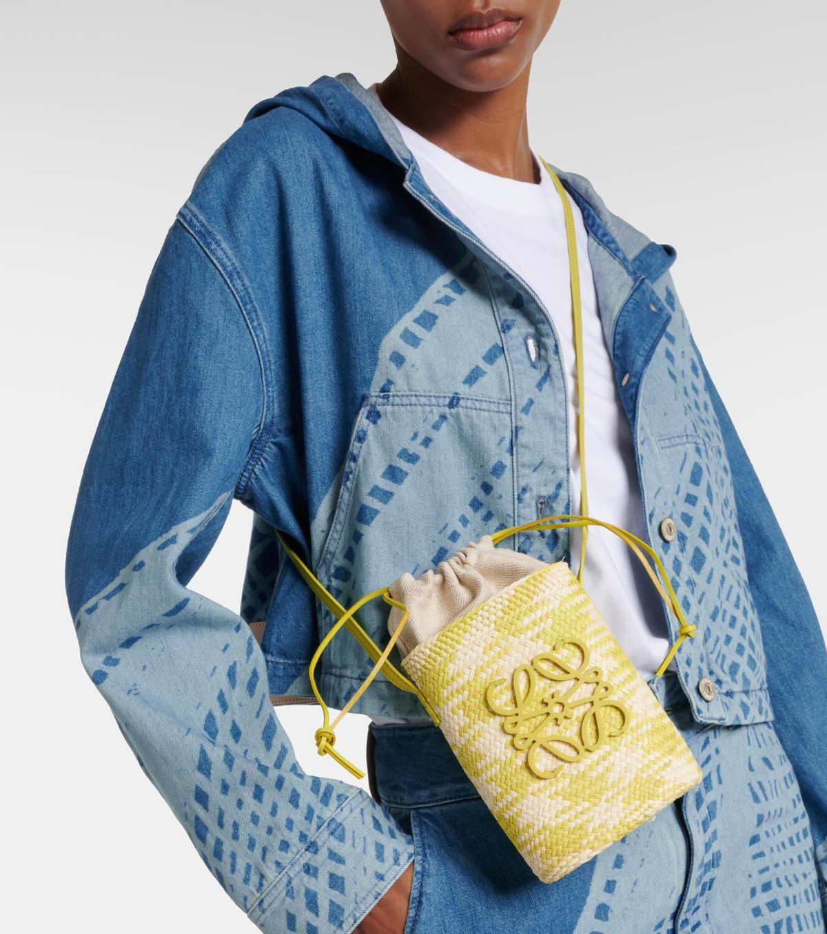 Loewe Square Mini raffia bucket bag Loewe