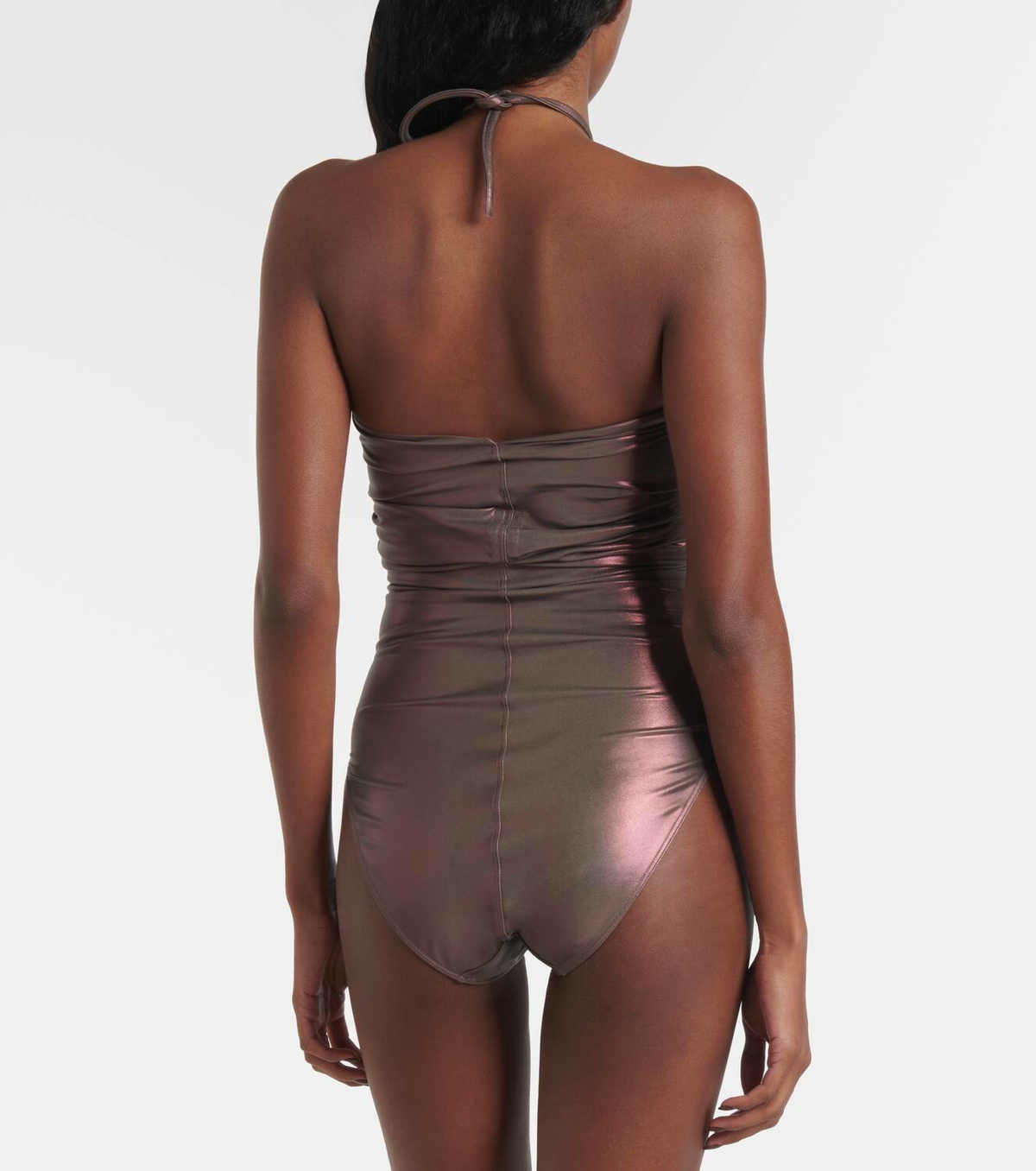 Rick Owens Metallic halterneck swimsuit