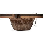 Fendi - Leather-Trimmed Logo-Appliquéd Printed Coated-Canvas Belt Bag - Men - Brown