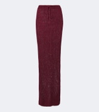 Bananhot Alma sequined knitted maxi skirt