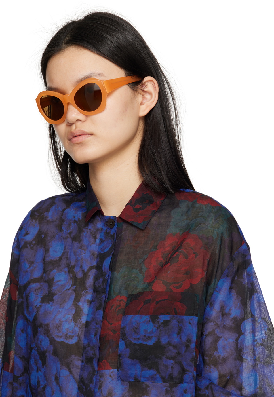 Dries Van Noten X Linda Farrow round sunglasses Sunglasses women