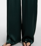 The Sei Silk satin wide-leg pants