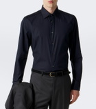Zegna Cotton-blend poplin shirt