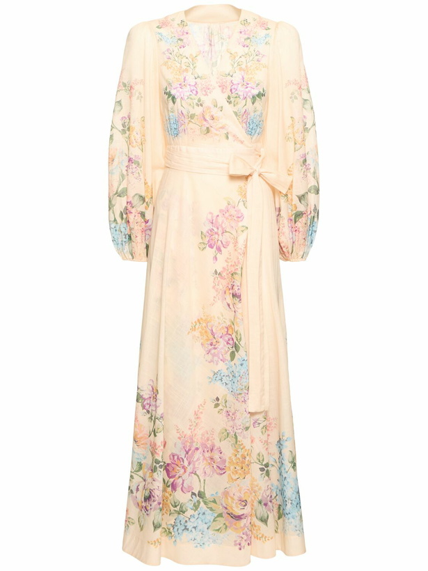 Photo: ZIMMERMANN Halliday Printed Cotton Wrap Mini Dress