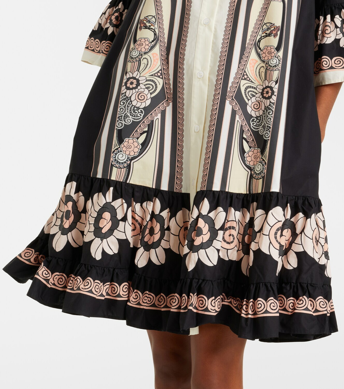 La DoubleJ Choux printed cotton poplin shirt dress