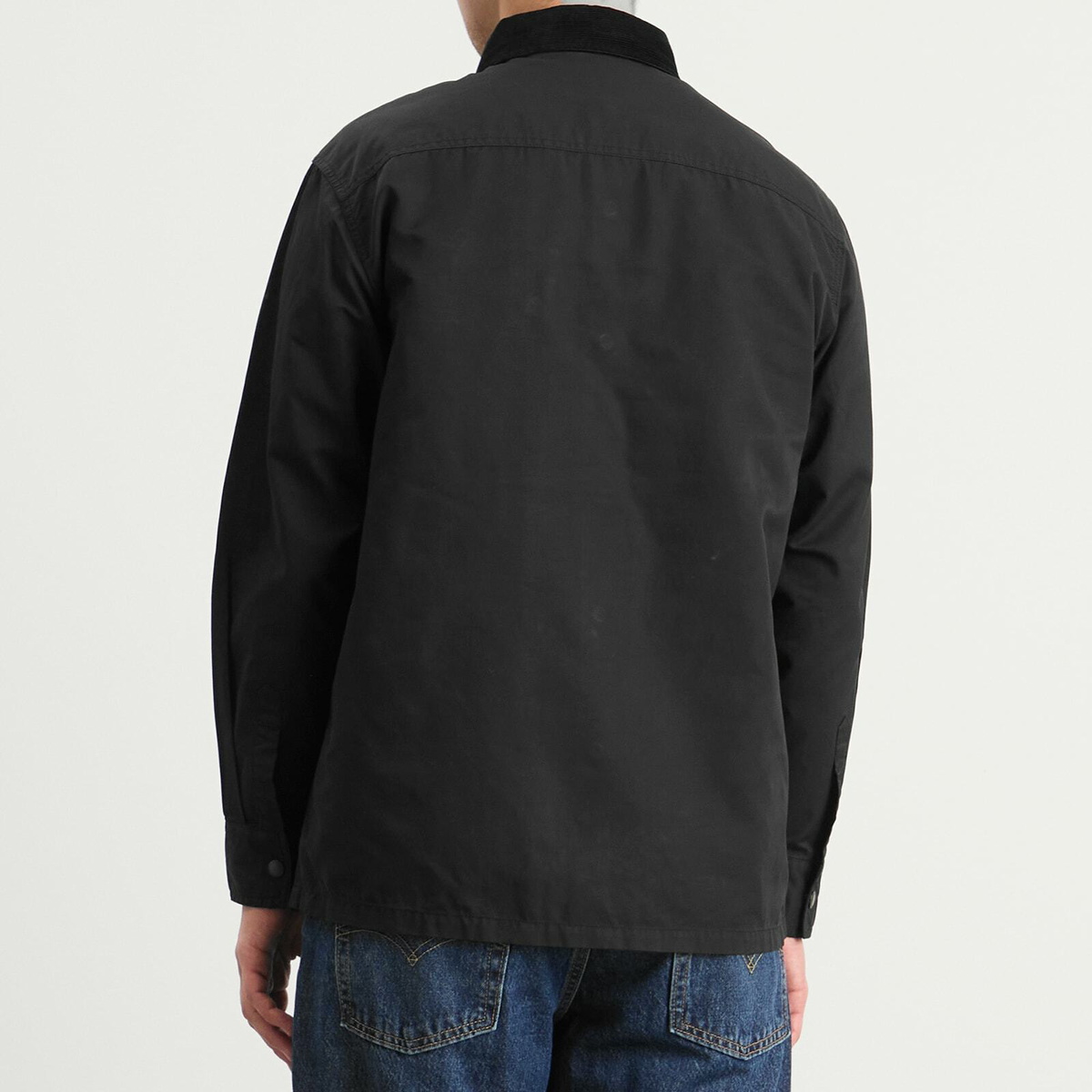 Barbour Men's Heritage + Silverbay OS Twill Overshirt in Black