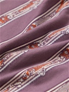 Remi Relief - Striped Intarsia Cotton-Jersey T-shirt - Purple