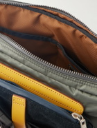 Master-Piece - Sling Suede and Leather-Trimmed Nylon-Twill Messenger Bag