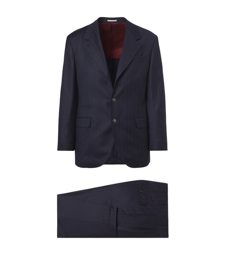 Photo: Brunello Cucinelli Pinstripe virgin wool suit