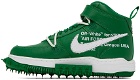 Nike Green Off-White Edition Air Force 1 Sneakers