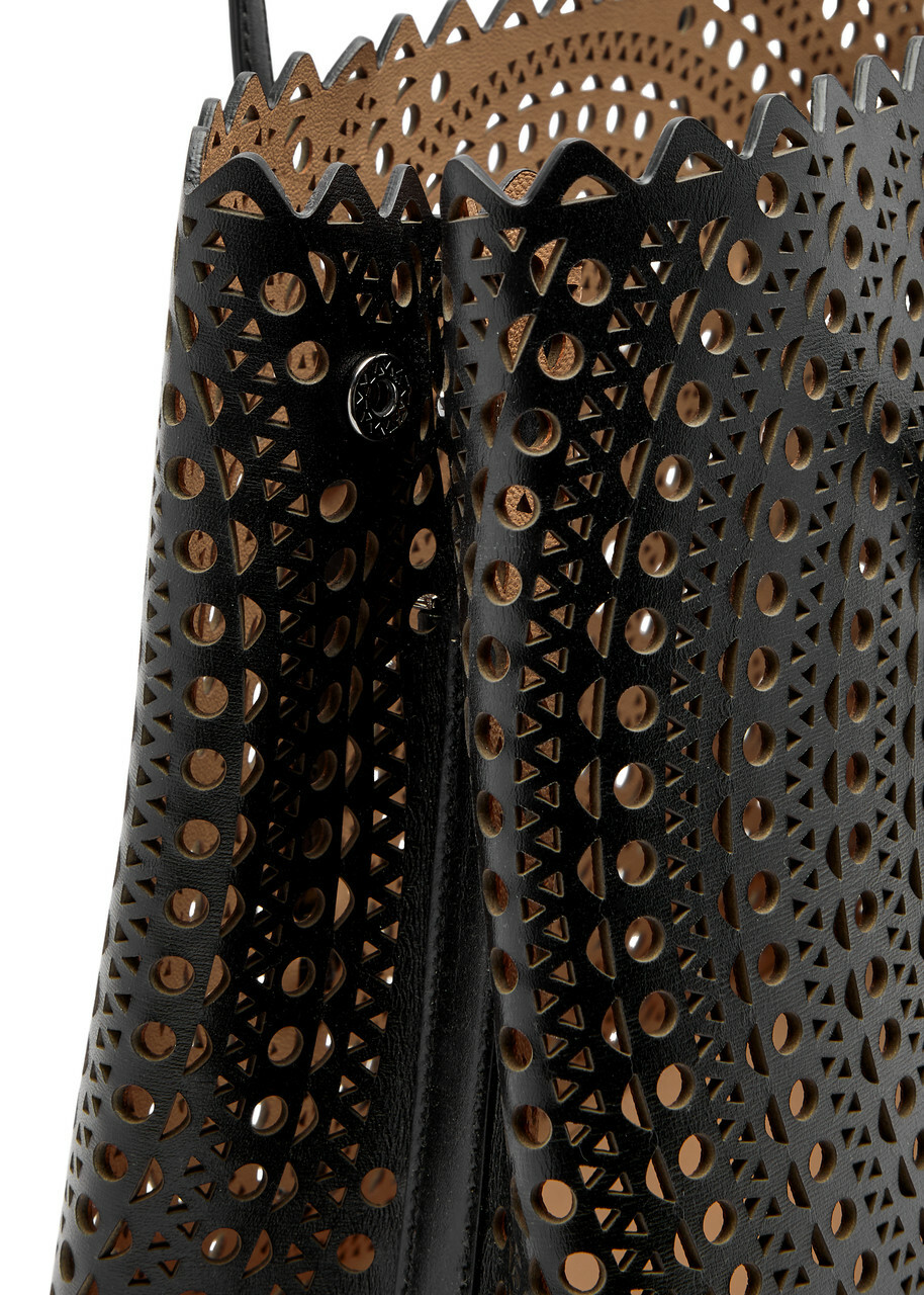 Alaïa Mina 32 Laser-cut Leather Tote - Black - One Size