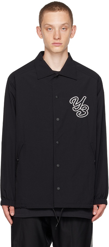 Photo: Y-3 Black Embroidered Coach Jacket