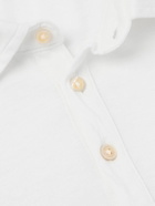 Massimo Alba - Ischia Cotton and Cashmere-Blend Jersey Polo Shirt - White