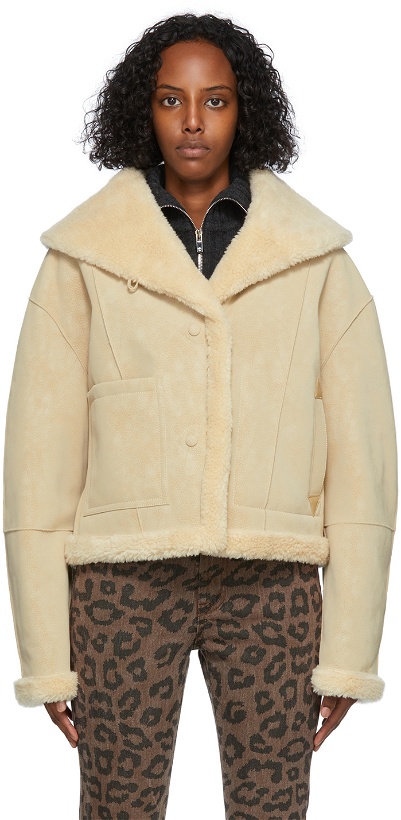 Photo: TheOpen Product Reversible Beige Fleece Jacket