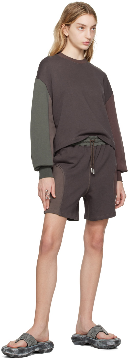 Eckhaus Latta Brown Paneled Sweatshirt