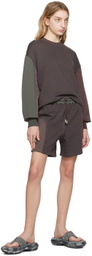 Eckhaus Latta Brown Paneled Sweatshirt
