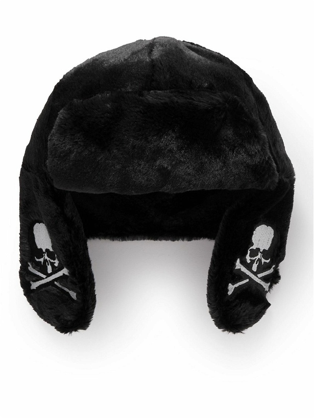 Photo: Mastermind World - Embroidered Faux Fur Trapper Hat - Black