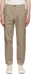 PS by Paul Smith Brown Pleated Trousers