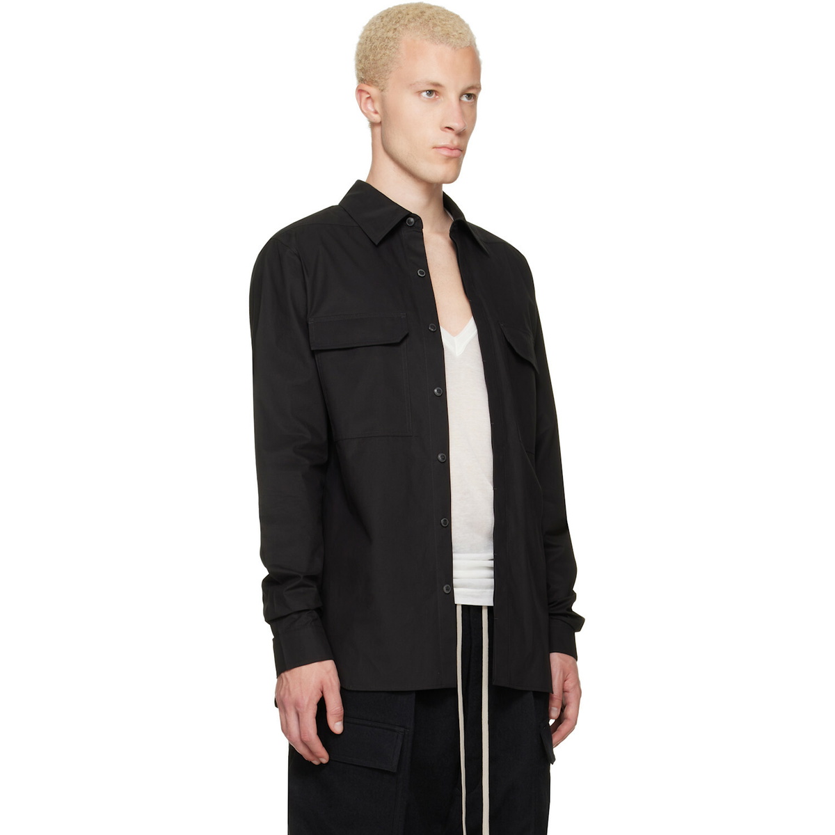 Rick Owens Black Tower Work Shirt