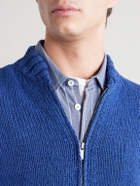 Barena - Linen-Blend Zip-Up Cardigan - Blue