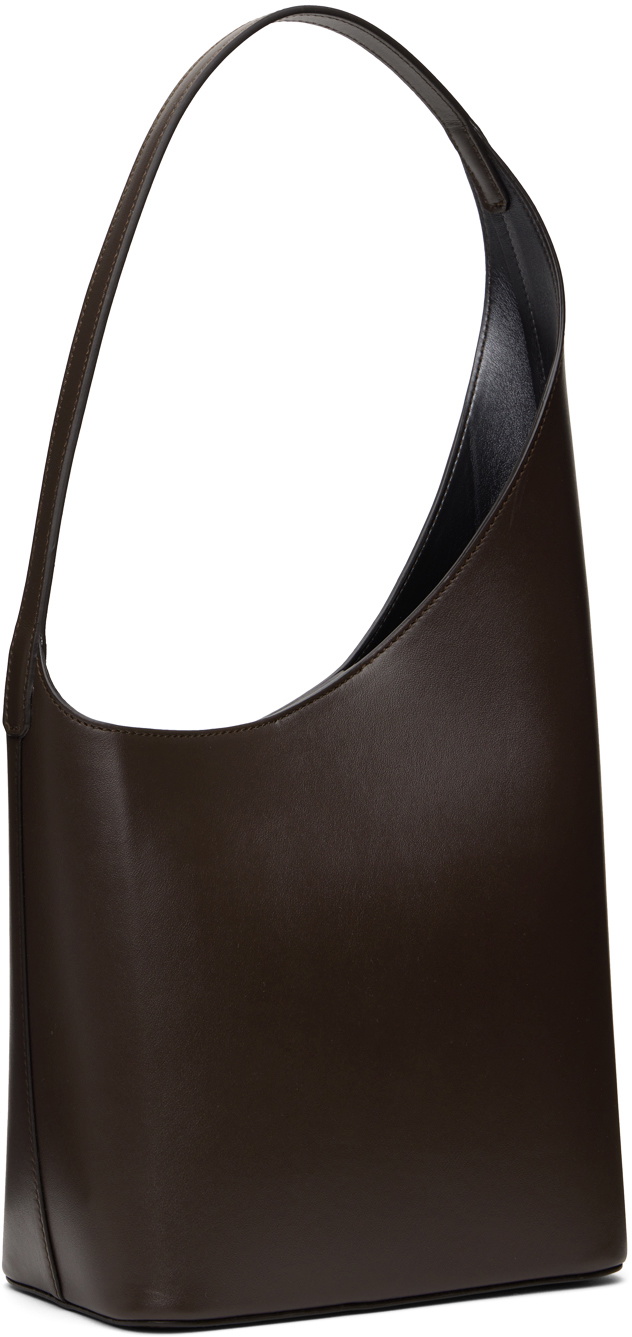 AESTHER EKME Demilune Leather One Belt Tote Bag Dark Brown
