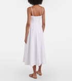Staud Wylie corset cotton midi dress