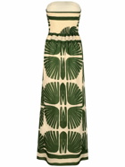 JOHANNA ORTIZ Ancient Peru Strapless Cotton Maxi Dress