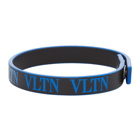 Valentino Blue and Black Valentino Garavani VLTN Bracelet