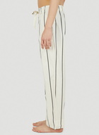 Striped Drawstring Pyjama Pants in White