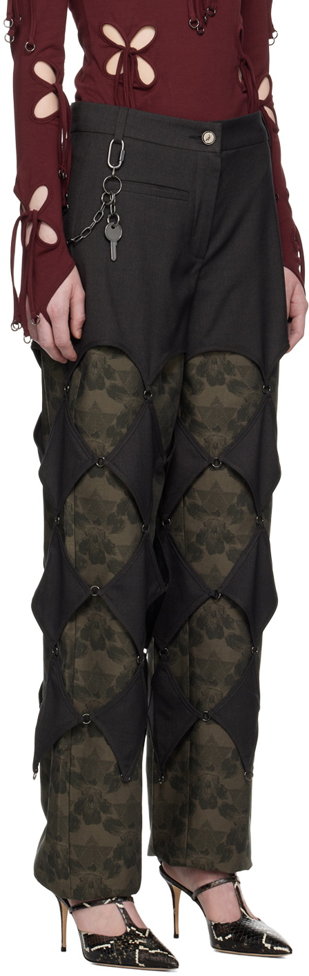 J.KIM Black Lattice Trousers
